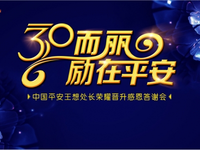 三十而立 勵(lì)在平安--中國平安王想處長榮耀晉升感恩答謝會(huì)