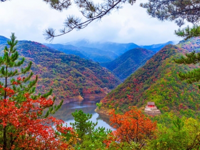 山西平陸縣大河廟:層林盡染 秋季風(fēng)景美如畫